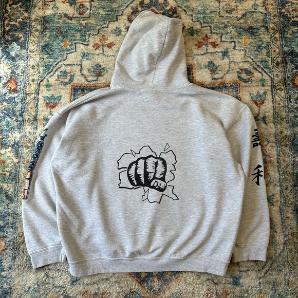 Vintage Karate Pullover Hoodie Size XL - Picture 2 of 8